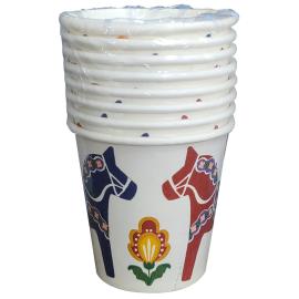 Shottilasi Pahvi Kukkaiset Hevoset 8-kpl