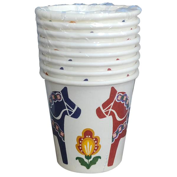 Shottilasi Pahvi Kukkaiset Hevoset 8-kpl