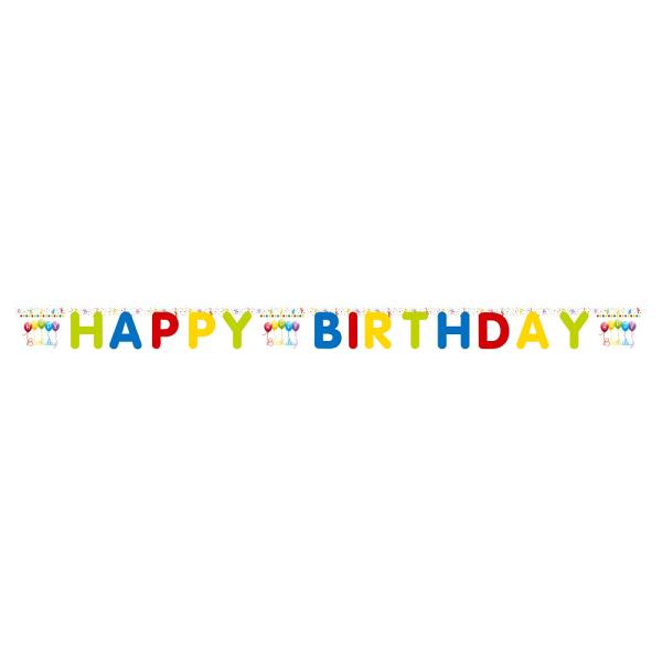 Happy Birthday Streamers Kirjainnauha
