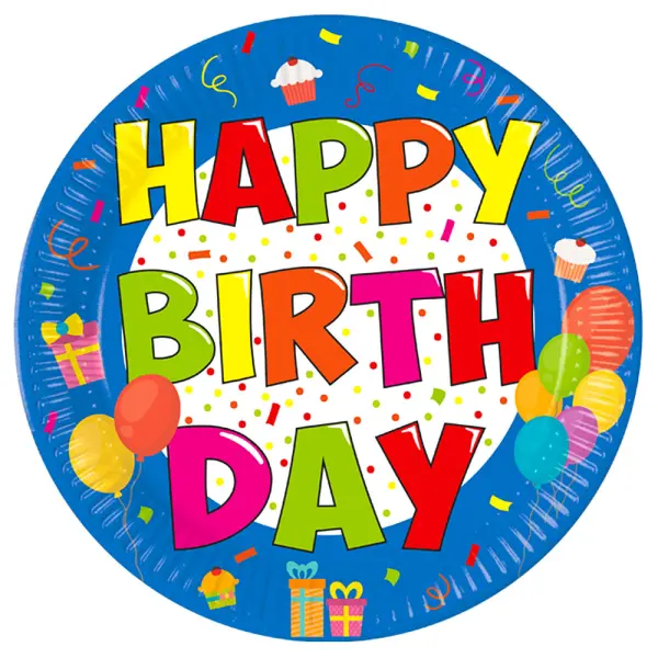 Happy Birthday Pahvilautaset