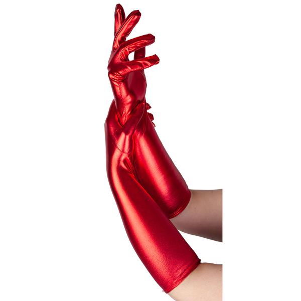 Pitkät Käsineet Metallinen Punainen 43 cm