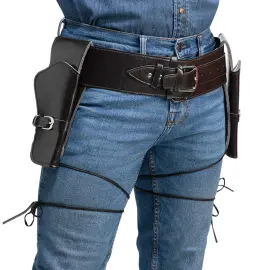 Deluxe Tupla-asekotelo Vyöllä Tummanruskea