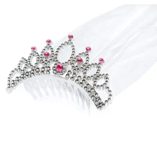 Hopeinen Tiara Hunnulla