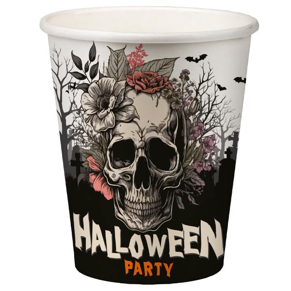 Pahvimukit Pääkallo Halloween Party 6 kpl