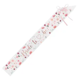Bride to be Sash Kukkainen