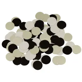 Py&ouml;re&auml; Konfetti Musta/Kermanvalkoinen/Kermankeltainen 100 kpl