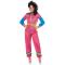 80-luvun Jumpsuit Pinkki/Leopardikuvioinen