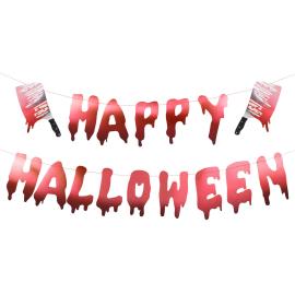 Viirinauha Happy Halloween Lihaveitsill&auml; Punainen