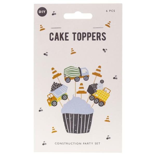 Cupcake Toppers Rakennusajoneuvot