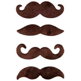 Viikset Itseliimautuvat Ruskea 4-kpl