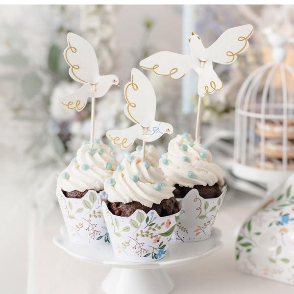 Cupcake Wrappers Kukat ja Kyyhkyt