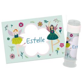 Henkil&ouml;kohtaiset Tarrat Saippuakuplapulloon Fabulous Fairy 6 kpl