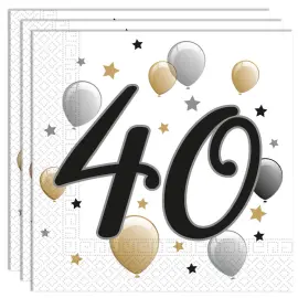 Milestone Happy Birthday 40 v Lautasliinat