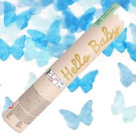 Konfettitykki Siniset Perhoset 20 cm