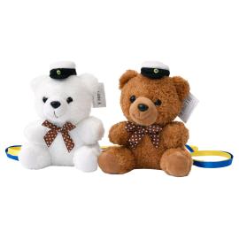 Ylioppilasnalle Karhu Ruskealla Rusetilla 17 cm