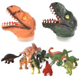 Dinosaurus Pää Pienillä Dinosauruksilla