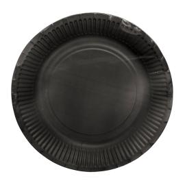 Pahvilautaset Musta 18cm 8 kpl