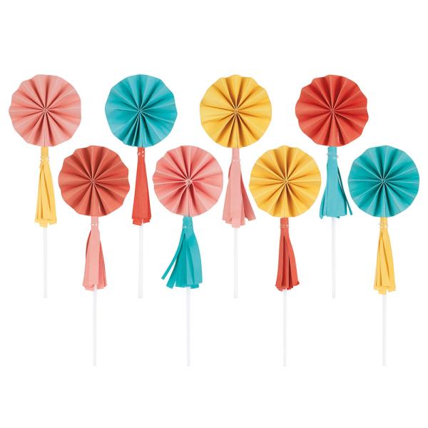 Cake Topper Rusetti Tupsilla 8 kpl