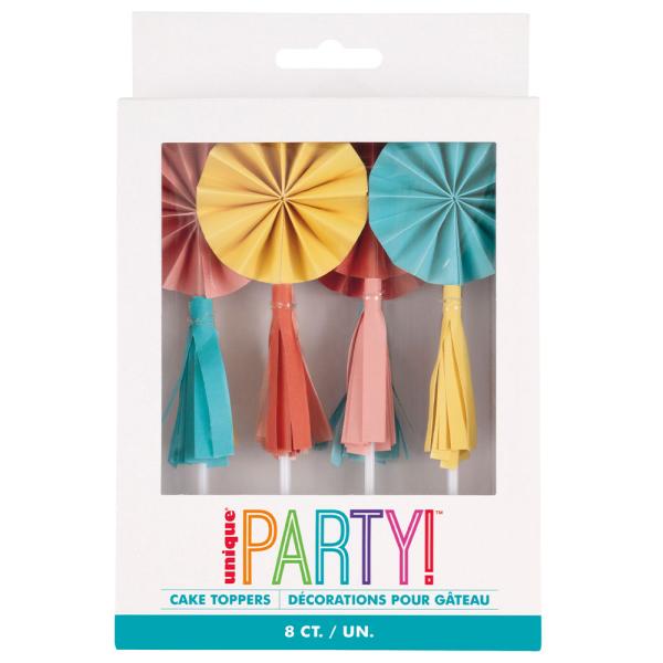 Cake Topper Rusetti Tupsilla 8 kpl