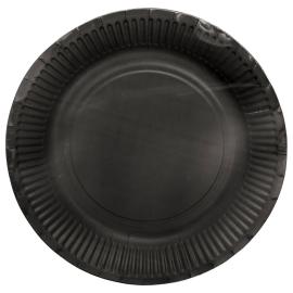 Pahvilautaset Musta 23cm 16 kpl