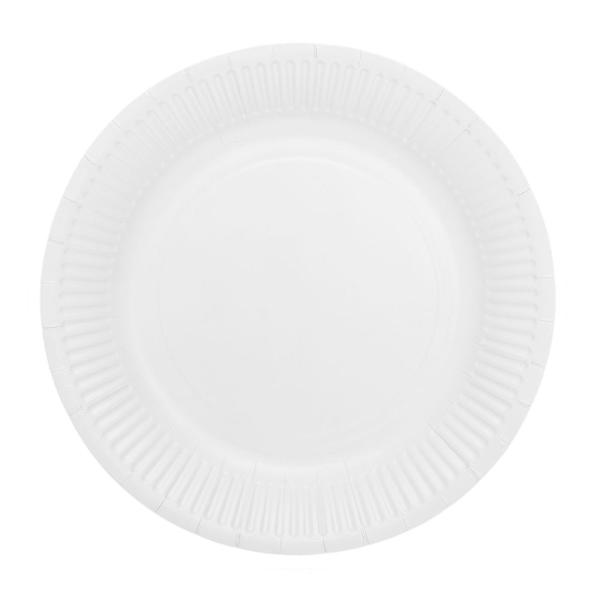 Pahvilautaset Valkoinen 18cm 20 kpl