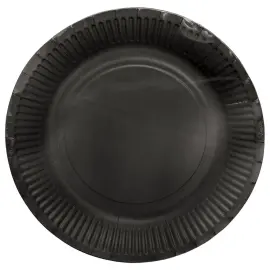 Pahvilautaset Musta 23cm 16 kpl