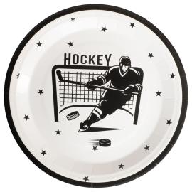 Pahvilautaset Hockey 23cm 8 kpl