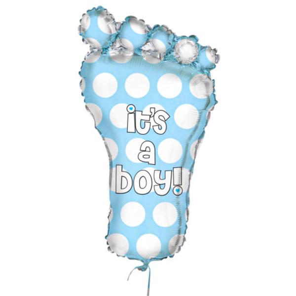 It's a Boy Ilmapallo Vaaleansininen ja Hopea