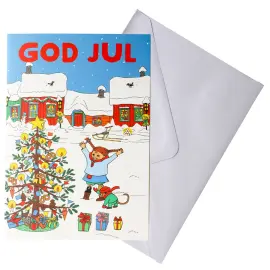 Joulukortti Peppi Pitkätossu