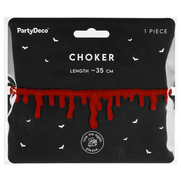 Choker Kaulakoru Verellä Punainen