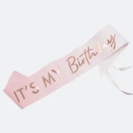 It's My Birthday Olkanauha Vaaleanpinkki