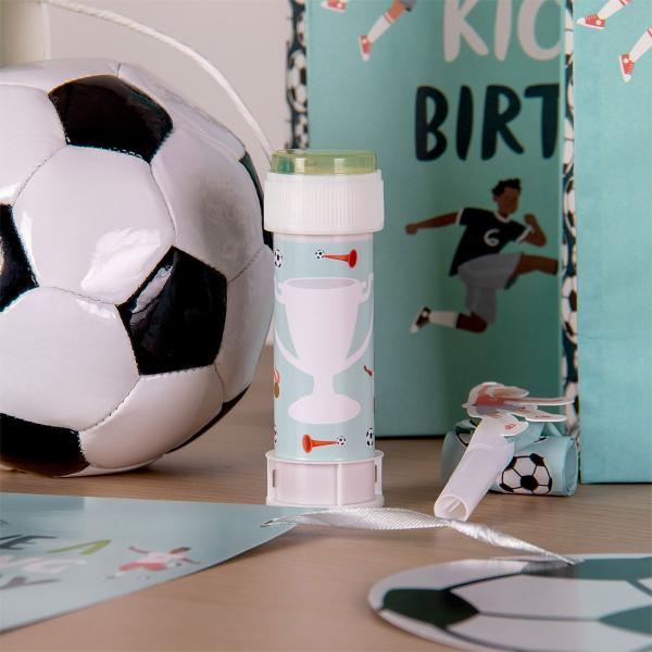 Henkilökohtaiset Tarrat Saippuakuplapulloon Jalkapallojuhlat 6 kpl