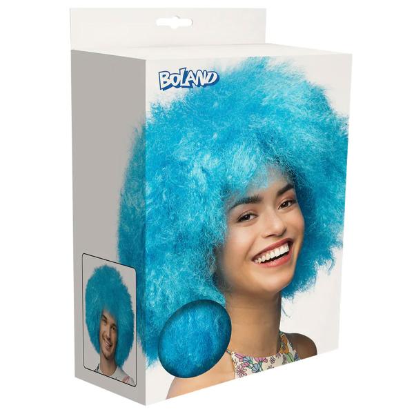 Afroperuukki Neon Sininen