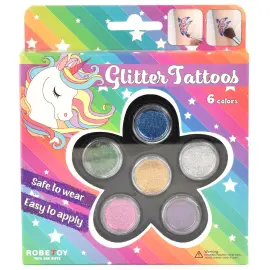 Glitter Tatuoinnit Setti 6 värit