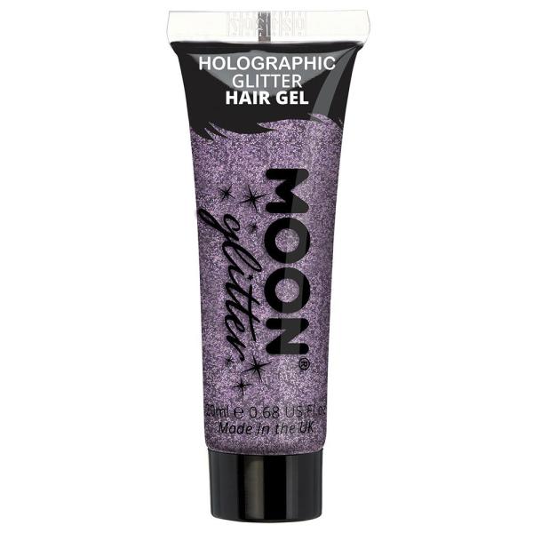 Moon Glitter Holografinen Glitter Hiusgeeli Violetti
