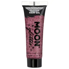 Moon Glitter Holografinen Glitter Hiusgeeli Vaaleanpunainen