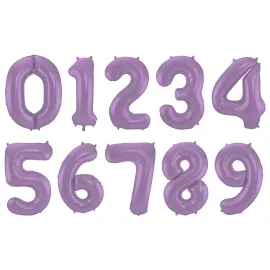 Numeroilmapallo Violetti Matta Metallinen