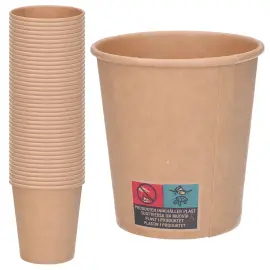 Pahvimukit Ruskea 18 cl 40-kpl