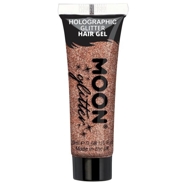 Moon Glitter Holografinen Glitter Hiusgeeli Ruusukulta