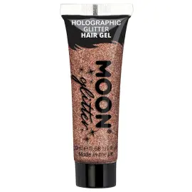 Moon Glitter Holografinen Glitter Hiusgeeli Ruusukulta