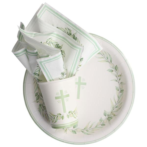 Pahvilautaset Risteillä ja Lehtiseppeleellä 8 kpl