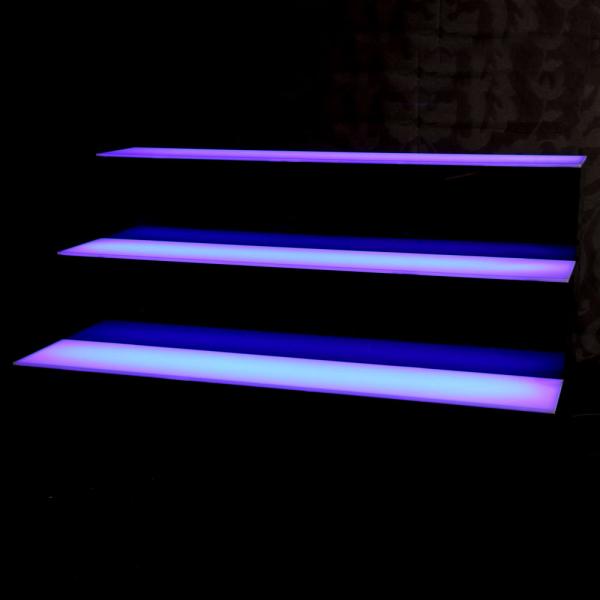3-kerroksinen Pulloteline LED