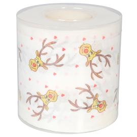 Jouluaiheinen Vessapaperi Porokuvioilla