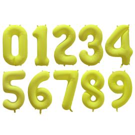 Numeroilmapallo Neonkeltainen