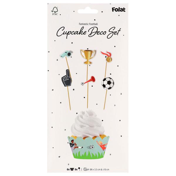 Cupcake Setti Jalkapallojuhlat 12 kpl