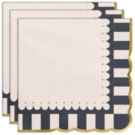 Kultareunaiset Servetit 12-kpl