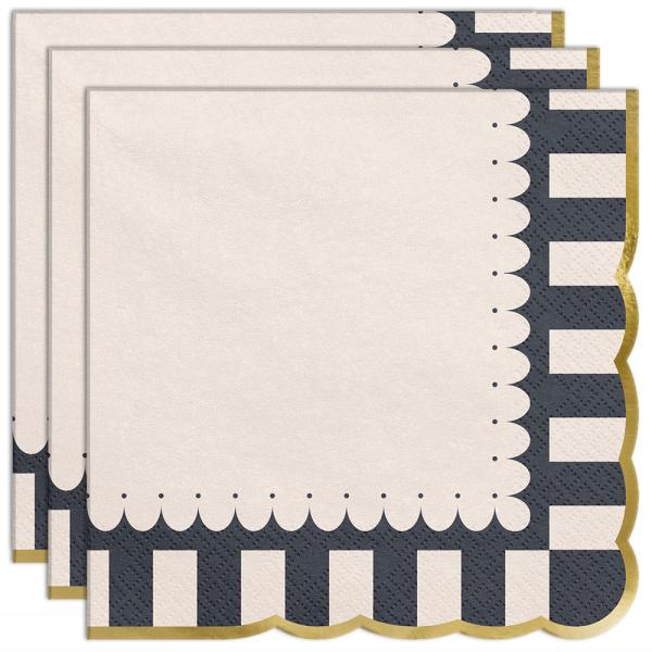 Kultareunaiset Servetit 12-kpl