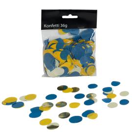 Py&ouml;re&auml; Konfetti Sininen/Keltainen 36 g