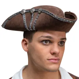 Merirosvohattu Kolmikolkka Ruskea