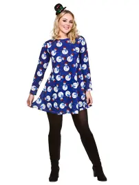 Joulumekko Lumiukkokuvio